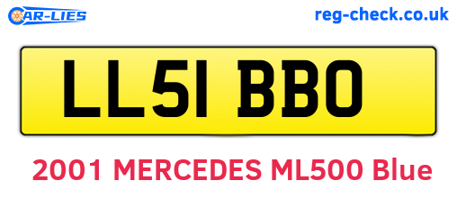LL51BBO are the vehicle registration plates.