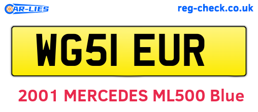 WG51EUR are the vehicle registration plates.