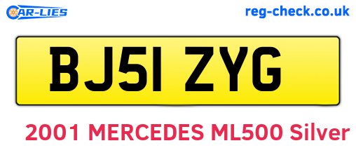 BJ51ZYG are the vehicle registration plates.