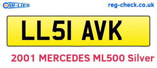 LL51AVK are the vehicle registration plates.