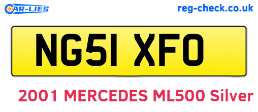 NG51XFO are the vehicle registration plates.