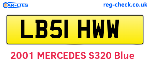 LB51HWW are the vehicle registration plates.