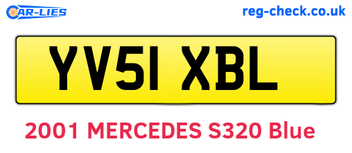 YV51XBL are the vehicle registration plates.