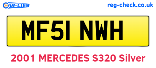 MF51NWH are the vehicle registration plates.
