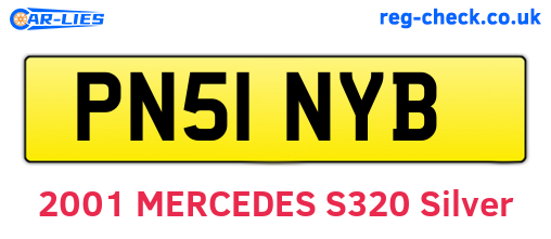 PN51NYB are the vehicle registration plates.