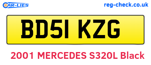 BD51KZG are the vehicle registration plates.