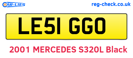 LE51GGO are the vehicle registration plates.