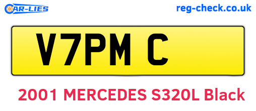 V7PMC are the vehicle registration plates.