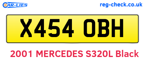 X454OBH are the vehicle registration plates.