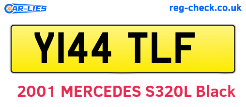 Y144TLF are the vehicle registration plates.