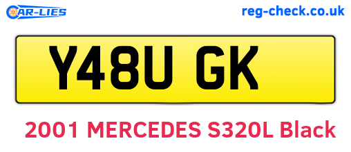 Y48UGK are the vehicle registration plates.