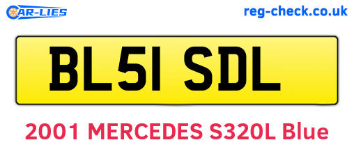 BL51SDL are the vehicle registration plates.