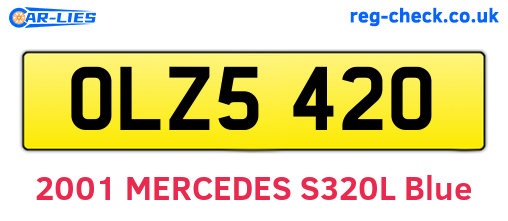 OLZ5420 are the vehicle registration plates.