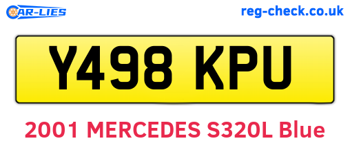 Y498KPU are the vehicle registration plates.