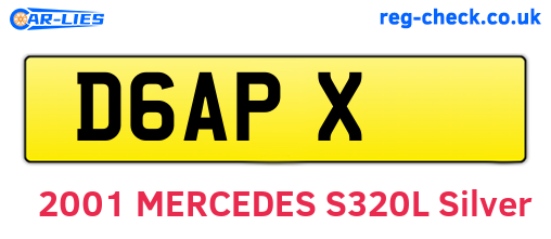 D6APX are the vehicle registration plates.