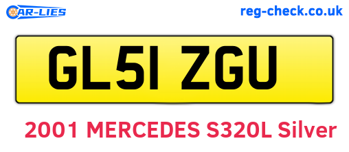 GL51ZGU are the vehicle registration plates.