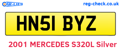 HN51BYZ are the vehicle registration plates.