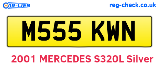 M555KWN are the vehicle registration plates.