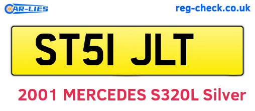 ST51JLT are the vehicle registration plates.