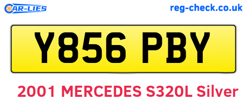 Y856PBY are the vehicle registration plates.