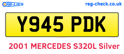 Y945PDK are the vehicle registration plates.