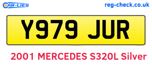 Y979JUR are the vehicle registration plates.