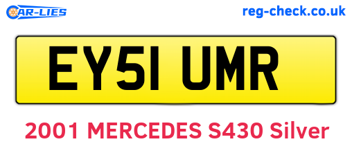 EY51UMR are the vehicle registration plates.