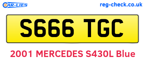 S666TGC are the vehicle registration plates.