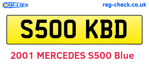 S500KBD are the vehicle registration plates.