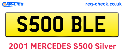 S500BLE are the vehicle registration plates.