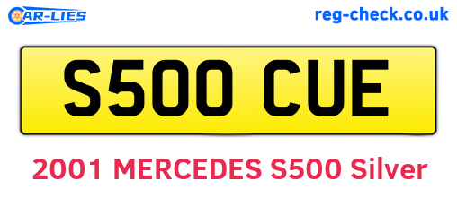 S500CUE are the vehicle registration plates.