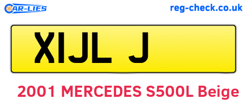 X1JLJ are the vehicle registration plates.