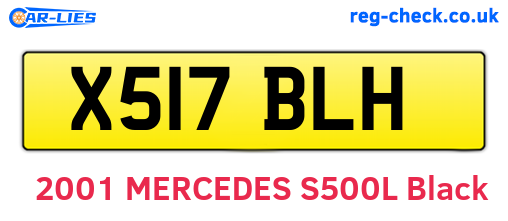X517BLH are the vehicle registration plates.