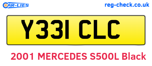 Y331CLC are the vehicle registration plates.