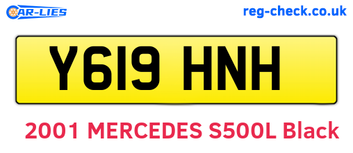 Y619HNH are the vehicle registration plates.