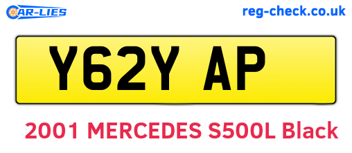 Y62YAP are the vehicle registration plates.