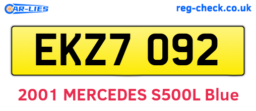 EKZ7092 are the vehicle registration plates.