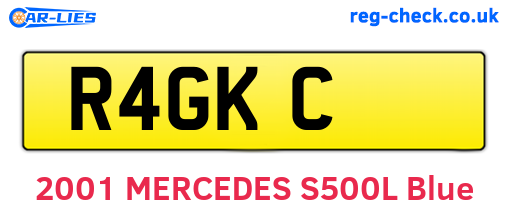 R4GKC are the vehicle registration plates.