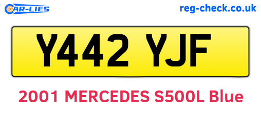 Y442YJF are the vehicle registration plates.