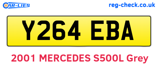 Y264EBA are the vehicle registration plates.