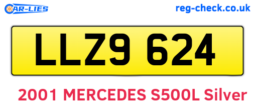 LLZ9624 are the vehicle registration plates.