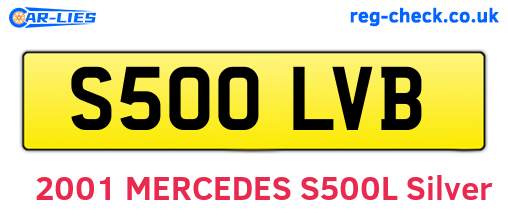 S500LVB are the vehicle registration plates.