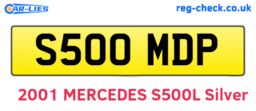 S500MDP are the vehicle registration plates.