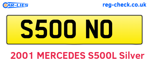 S50ONO are the vehicle registration plates.