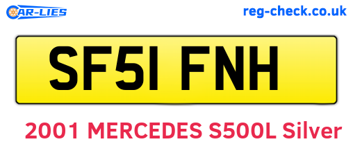 SF51FNH are the vehicle registration plates.