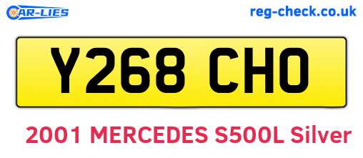 Y268CHO are the vehicle registration plates.