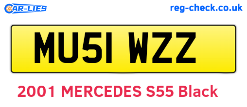 MU51WZZ are the vehicle registration plates.