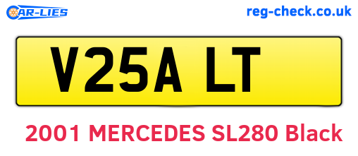 V25ALT are the vehicle registration plates.