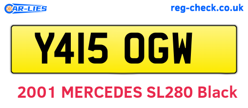 Y415OGW are the vehicle registration plates.