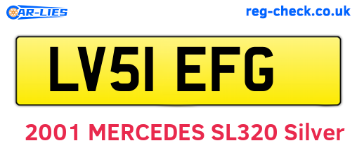 LV51EFG are the vehicle registration plates.